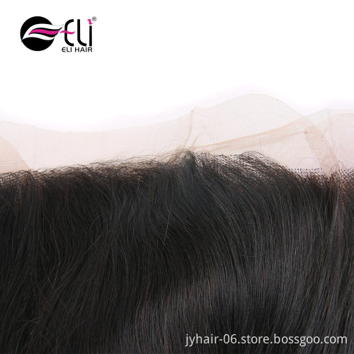 Wholesale Virgin Brazilian Human Hair straight 360 Lace Frontal Top Quality Lace Band 360 Closure wigs for black women
